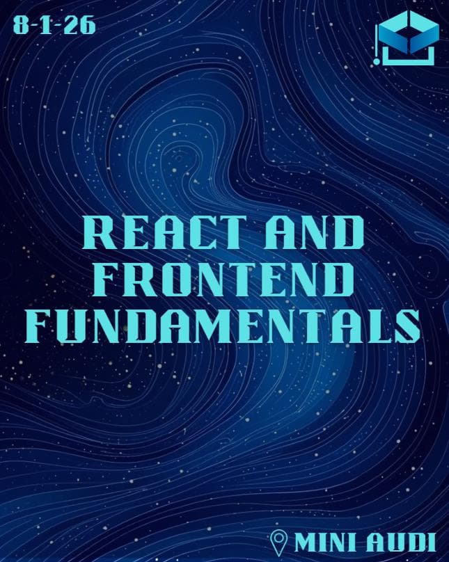 React & Frontend Fundamentals Bootcamp